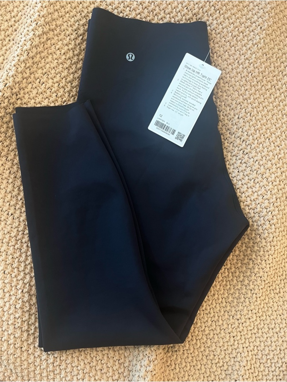 Lululemon Black High-Rise Glow Up Leggings Size 12 NWT - Picture 3 of 5